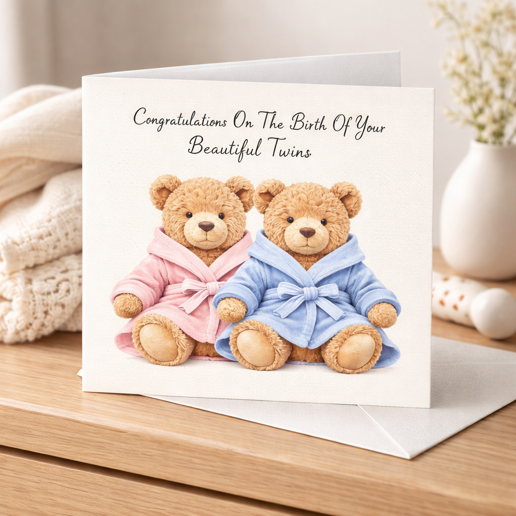 Birth of Twins Card