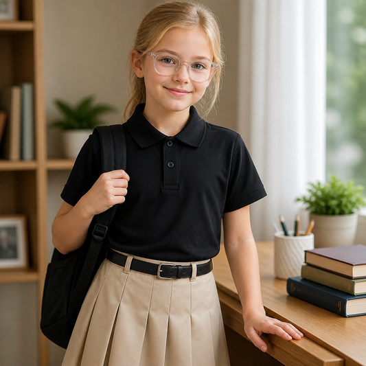 Dry Blend Jersey Knit Polo Shirt - Black
