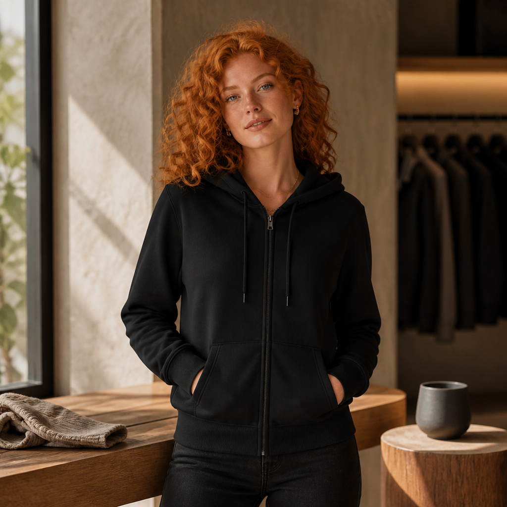Soft Style Midweight Fleece Full Zip Hoodie