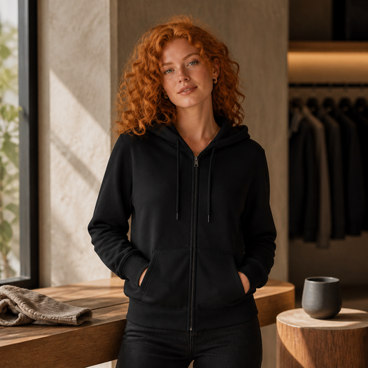 Soft Style Midweight Fleece Full Zip Hoodie