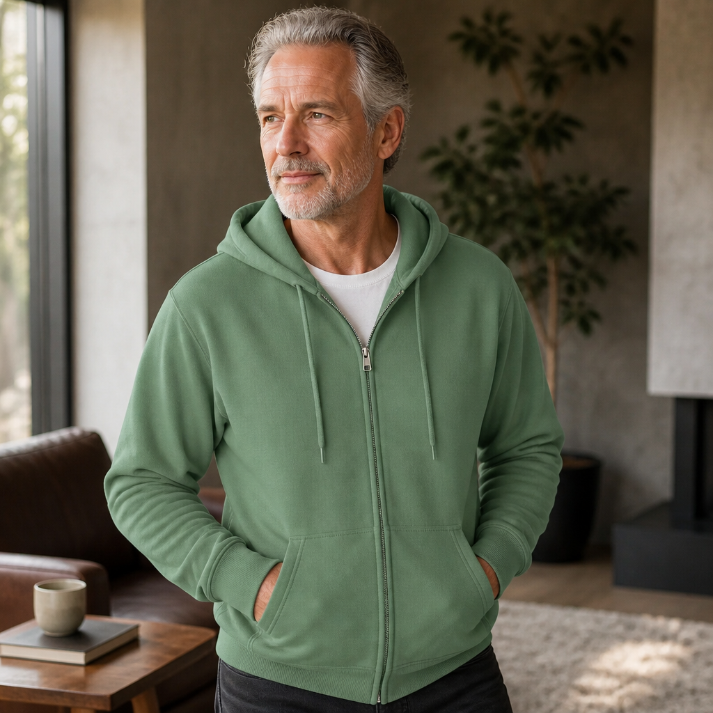 Soft Style Midweight Fleece Full Zip Hoodie