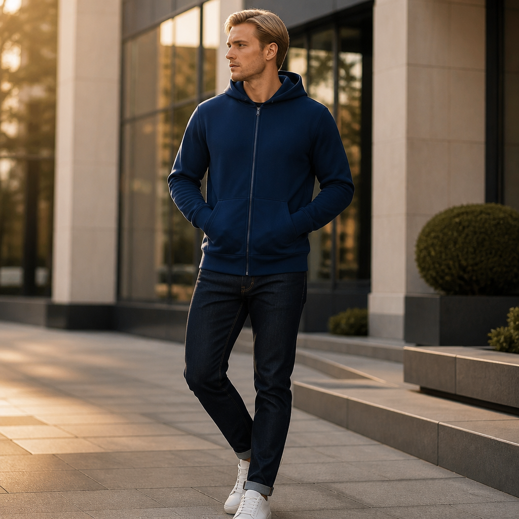 Soft Style Midweight Fleece Full Zip Hoodie