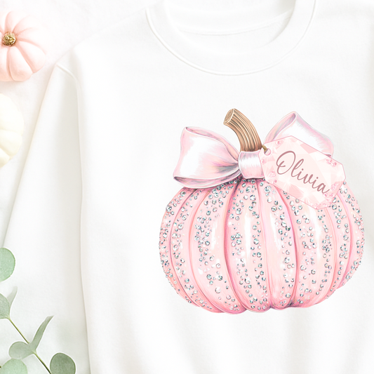 Kids Halloween Jumper pink