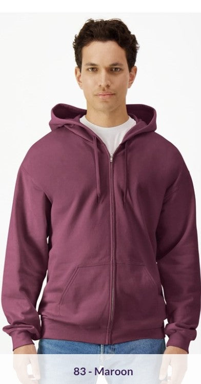 adult zipped hoodies